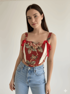 Corset Escarlata con tirantes