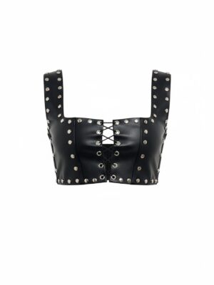 Top cuero metal (Bajo pedido)