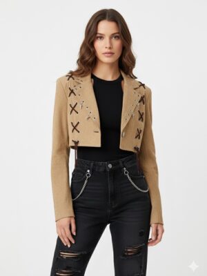 Chaqueta VINTAGE mostaza de cuero