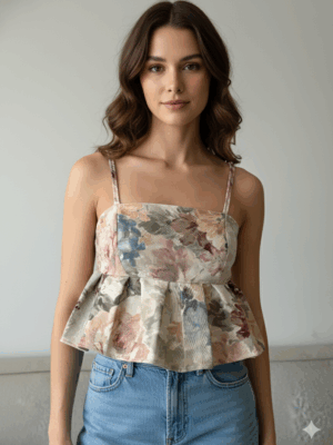 Top floral verano