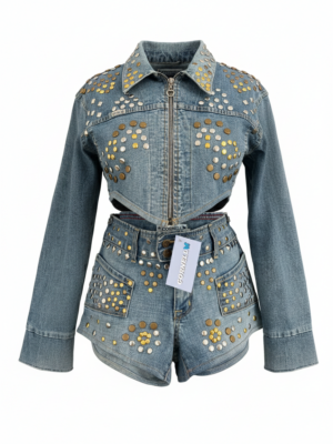 Set 2 piezas Chaqueta + short customizado (S/Xs)